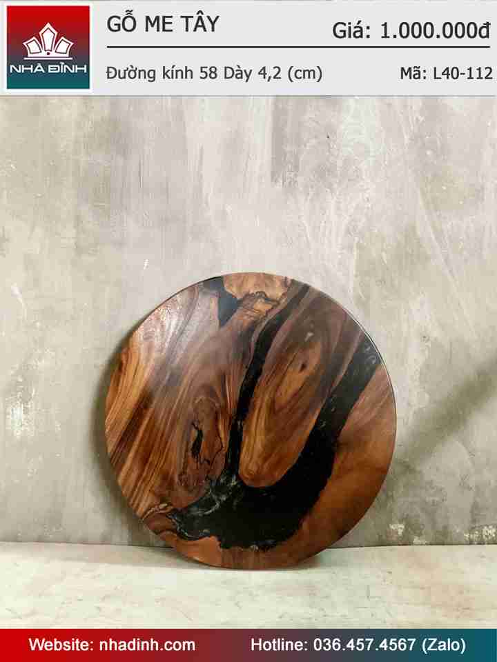 Mặt Bàn Gỗ Me Tây Nguyên Khối Có Chất Lượng Tuyệt Vời