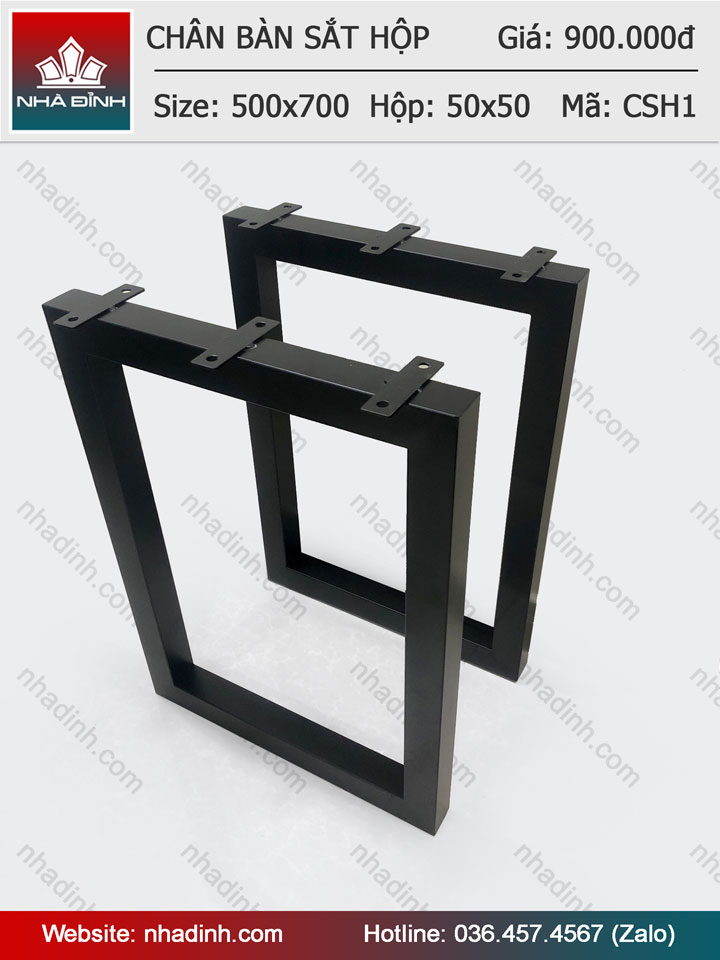 Chân bàn sắt hộp thường thấy ở các cơ quan, văn phòng làm việc