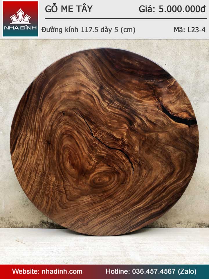 Mặt Bàn Gỗ Me Tây Nguyên Khối