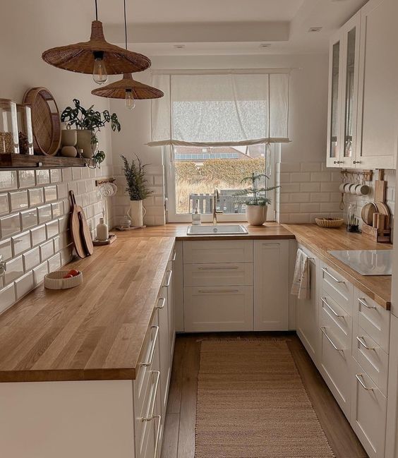 Tủ Bếp Gỗ Sồi Sơn Trắng