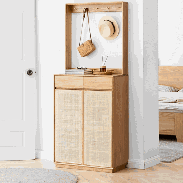 Tủ giày gỗ Sồi (oak) với thiết kế sang trọng, đẳng cấp