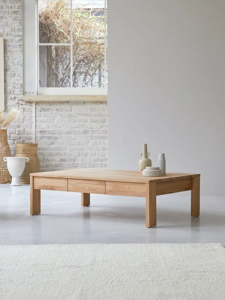 Bàn trà gỗ Sồi (Oak) cực sang chảnh