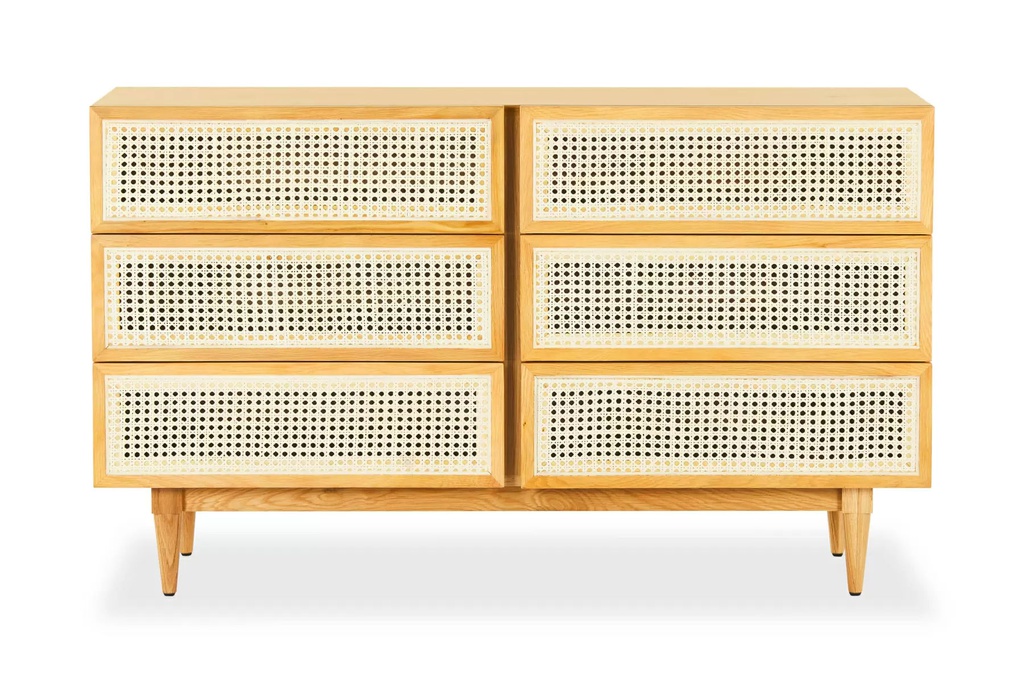 Tủ Đồ 6 Hộc Tủ Gỗ Sồi (Oak) Cao 80 Sâu 48 Ngang 135 (cm)