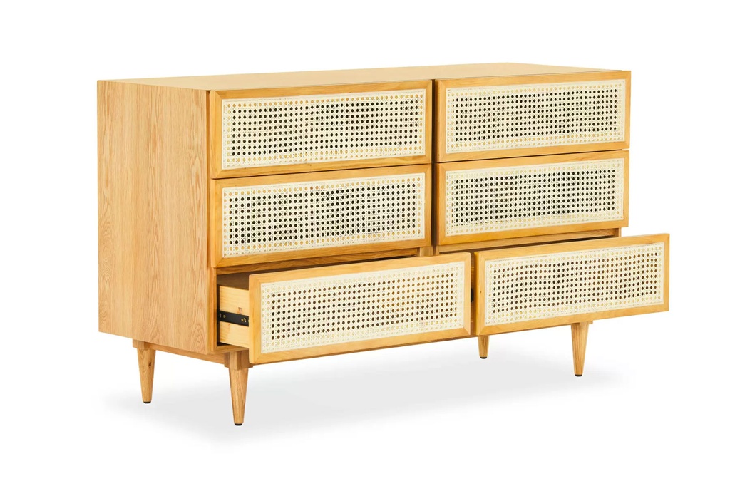 Tủ Đồ 6 Hộc Tủ Gỗ Sồi (Oak) Cao 80 Sâu 48 Ngang 135 (cm)