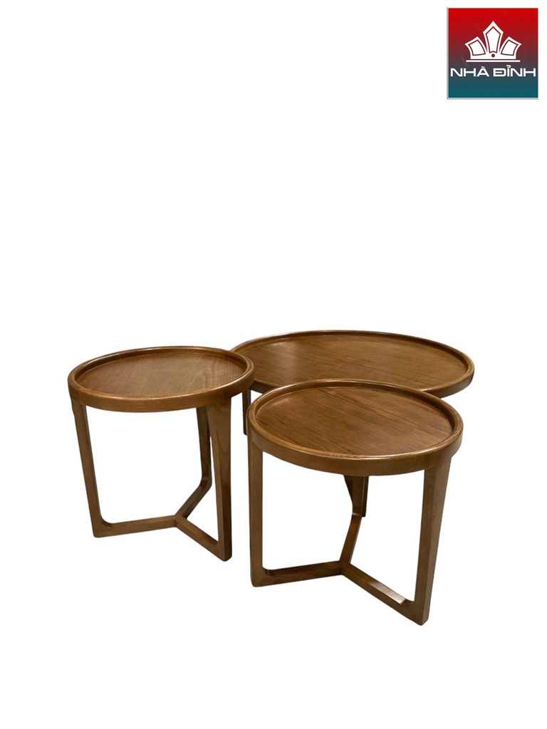 Bộ Bàn Trà Gỗ Sồi Cao 40 - 50 Đường Kính 50 - 90 (cm)