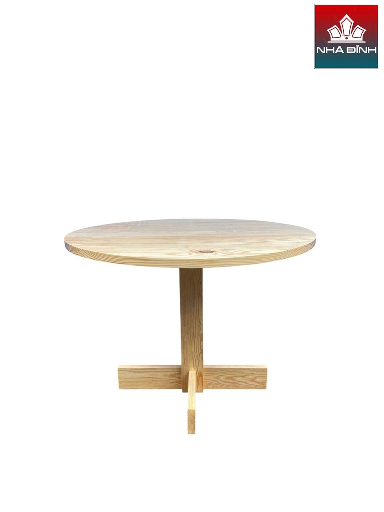 Bàn Ăn Gỗ Thông Cao 74 Đường Kính 100 (cm)