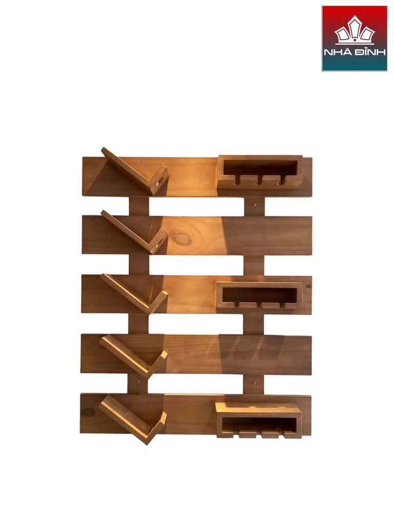 Kệ Rượu Gỗ Thông Cao 120 Ngang 100 Rộng 15 (cm)