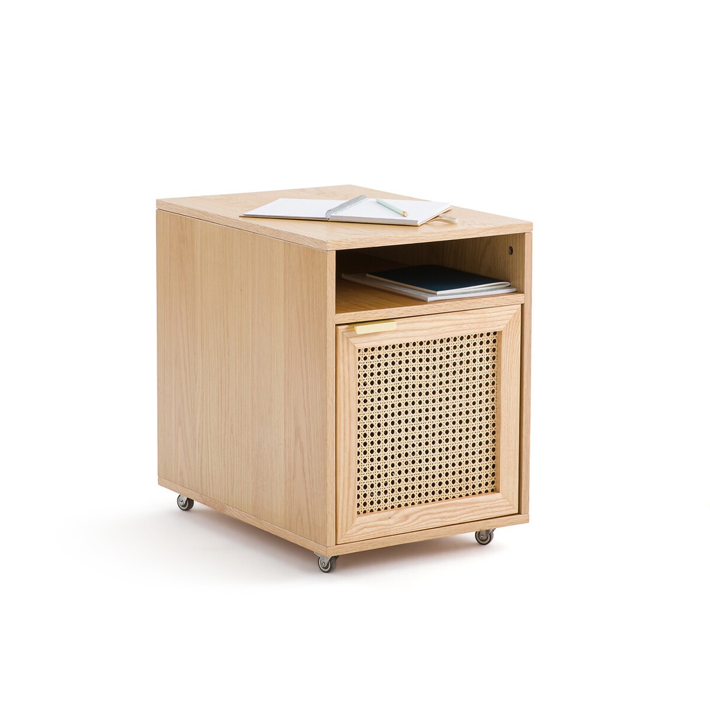 Hộc Tủ Kéo Gỗ Sồi Kết Hợp Mây Cao 55 Rộng 40 Sâu 55 (cm)