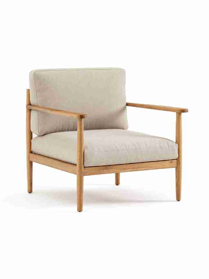 Ghế Bành Gỗ Sồi Kết Hợp Nệm Cao 78 Ngang 75 Sâu 77,5 (cm)