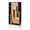 Kệ Sách Gỗ Cao Su Phủ Veneer Sồi (Oak) Cao 207 Rộng 100 Sâu 37 (cm)