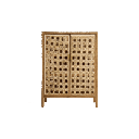 Tủ Trang Trí Gỗ Sồi Kết Hợp Lưới Mây Cao 120 Rộng 90 Sâu 37 (cm)