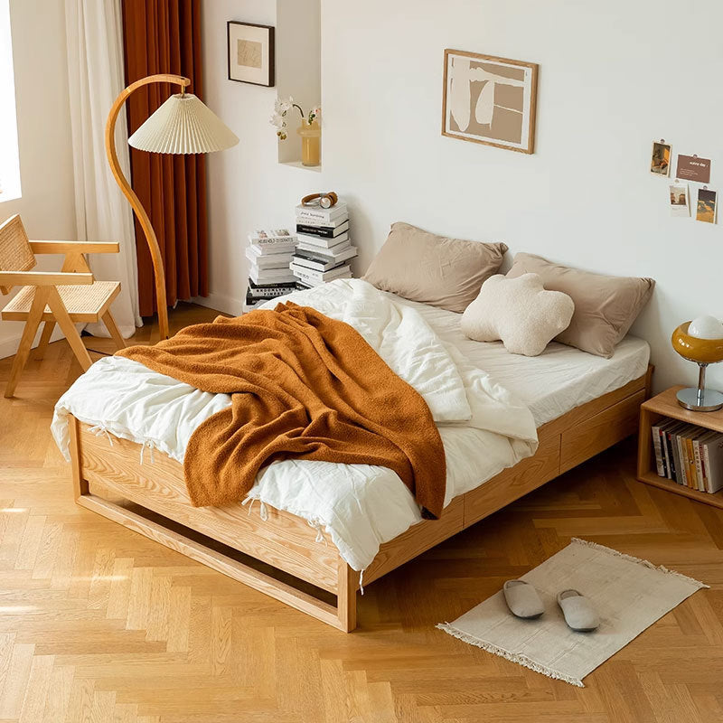 Giường Ngủ Gỗ Sồi Cao 40 Ngang 181 Rộng 203 (cm)