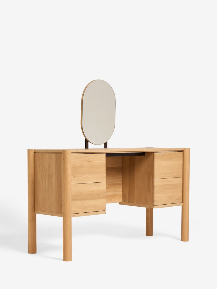 Bàn Trang Điểm Gỗ Sồi Cao 75 Ngang 140 Rộng 44 (cm)