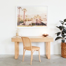 [OAKBTD60] Bàn Trang Điểm Gỗ Sồi Cao 74 Ngang 140 Rộng 60 (cm)