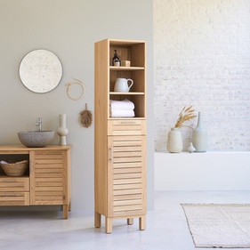 [OAKT79] Tủ Phòng Tắm Gỗ Sồi Cao 180 Ngang 40 Rộng 35 (cm)