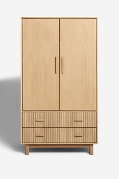 [OAKTQA12] Tủ Quần Áo 2 Cánh Gỗ Sồi (Oak) Cao 190 Rộng 100 Sâu 56 (cm)