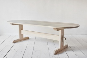 Bàn Ăn Oval Gỗ Sồi (Oak) Dài 200 Ngang 80 Cao 75 (cm)