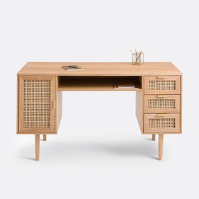 [OAKBLV200] Bàn Làm Việc Gỗ Sồi Cao 77.5 Ngang 140 Rộng 60 (cm)