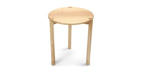 [ASHBTS8] Bàn Góc Sofa Gỗ Tần Bì Cao 53 Đường Kính 45 (cm)