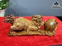 Tượng Nghê Gỗ Bách Xanh Cao 13 Ngang 36 Sâu 10 (cm)
