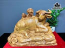 Tiểu Đồng Chăn Trâu Thổi Sáo Gỗ Ngọc Am Cao 42 Ngang 61 Sâu 41 (cm)