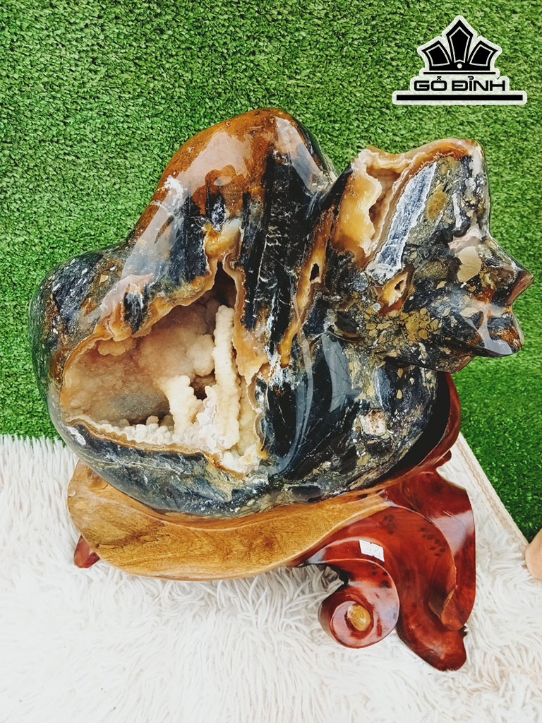 Cặp Song Long Đá Ngọc Hoàng Long Cao 15 (cm)