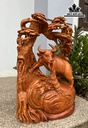 Tượng Trâu Gỗ Hương Cao 57 Ngang 39 Sâu 19 (cm)