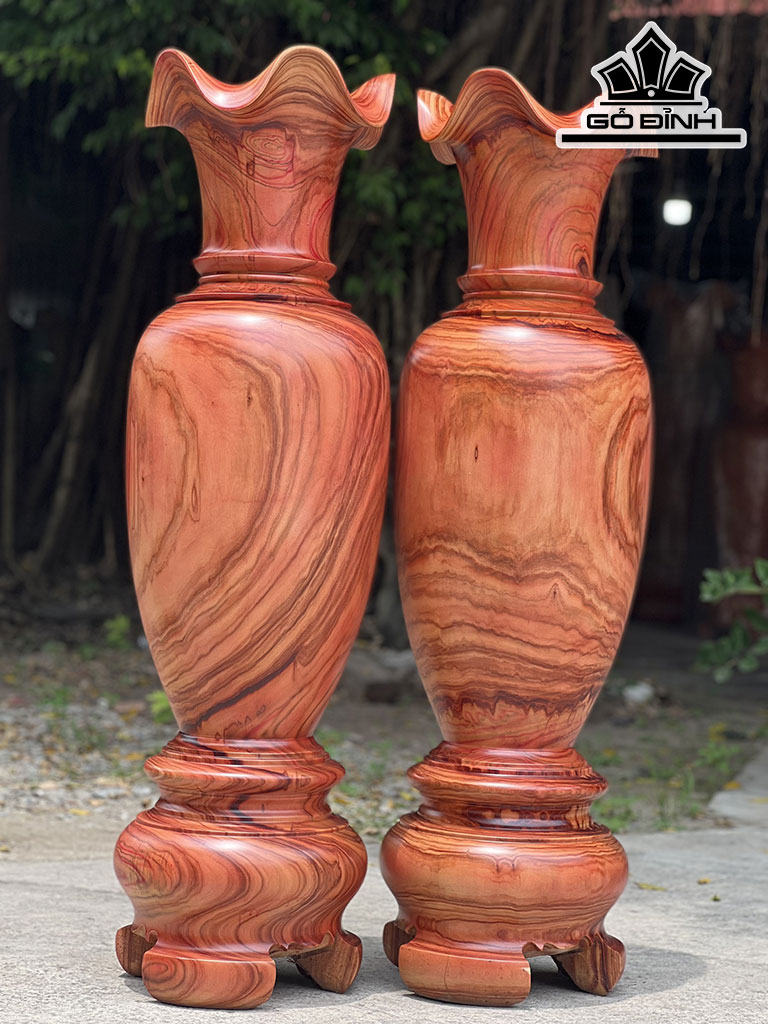 Lục Bình Gỗ Trắc Dây Cao 130 Đường Kính 37 (cm) DS12