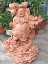 Tượng Phật Di Lặc ngũ phúc gỗ hương  cao 84 rộng 60 dày 54 (cm)
