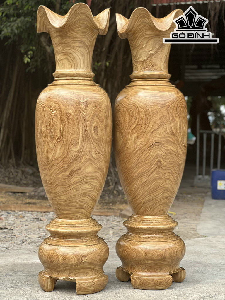 Lục Bình Gỗ Cẩm Vàng Cao 170 Đường Kính 47,5 (cm) DS8