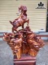 Tượng Tam Dương Khai Thái Gỗ Cẩm Cao 77 Ngang 63 Sâu 30 (cm)