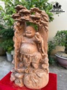 Tượng Phật Di Lặc Nhị Phúc Gỗ Ngọc Am Cao 79 Ngang 40 Sâu 23 (cm)