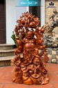 Tượng Phật Di Lặc Ngũ Phúc Thuần Nghê Gỗ Hương Cao 104 Ngang 54 Sâu 31 (cm)