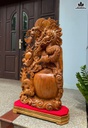 Tượng Rồng ( Nhất Long ) Chấn Bình Gỗ Ngọc Am Cao 98 Ngang 48 Sâu 17 (cm)